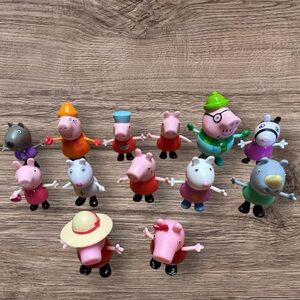 Lot of 13 Peppa Pig Family & Friends Toys Figures
